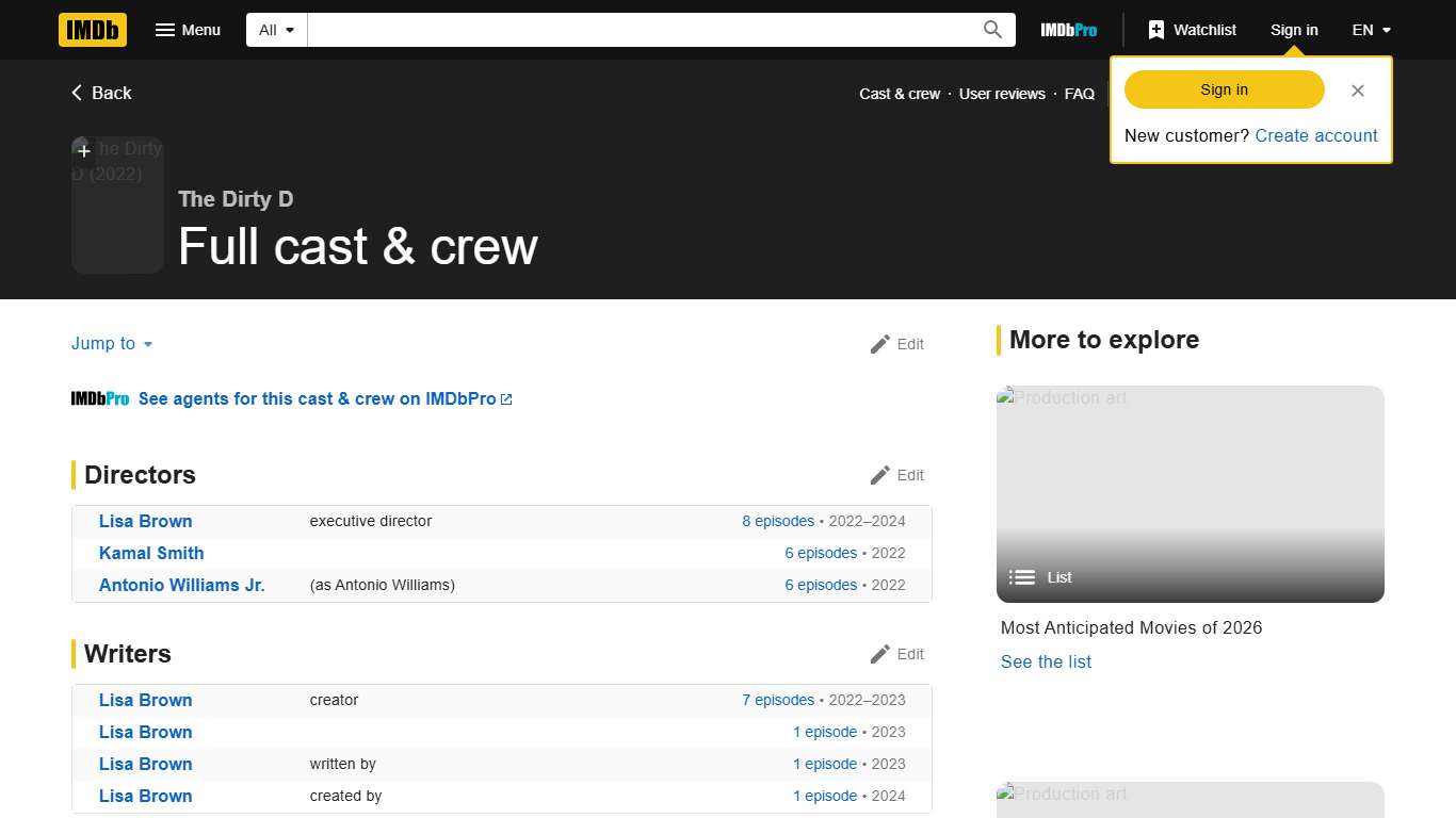 The Dirty D (TV Series 2022– ) - Full cast & crew - IMDb